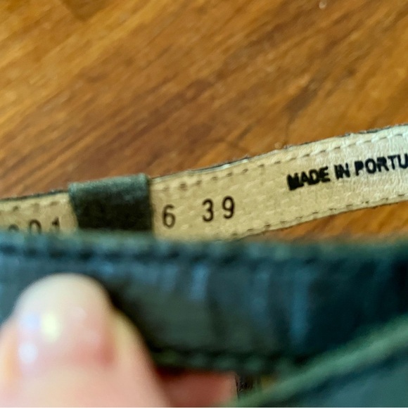 Fly London wedge with ankle strap - blue/black/yellow polka dot - woven - Picture 4 of 4